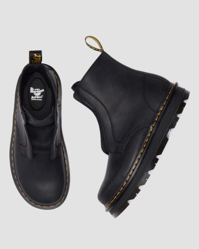 Zebzag Laceless Slip On Lederstiefel