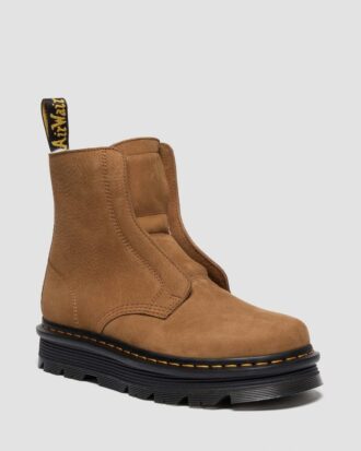 ZEBZAG LACELESS Warm gefütterte Slip-On-Stiefel aus Nubukleder