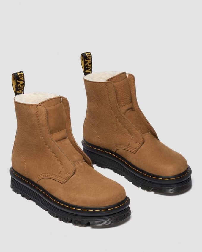 ZEBZAG LACELESS Warm gefütterte Slip-On-Stiefel aus Nubukleder ZEBZAG LACELESS Warm gefütterte Slip-On-Stiefel aus Nubukleder