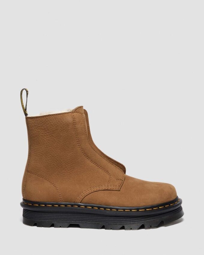 ZEBZAG LACELESS Warm gefütterte Slip-On-Stiefel aus Nubukleder ZEBZAG LACELESS Warm gefütterte Slip-On-Stiefel aus Nubukleder