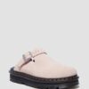 Zebzag Wildleder-Slingback-Platform-Pantoletten