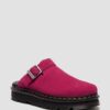 Zebzag Wildleder-Slingback-Platform-Pantoletten