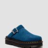 Zebzag Wildleder-Slingback-Platform-Pantoletten