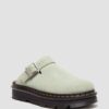Zebzag Wildleder-Slingback-Platform-Pantoletten