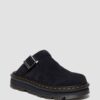Zebzag Wildleder-Slingback-Platform-Pantoletten