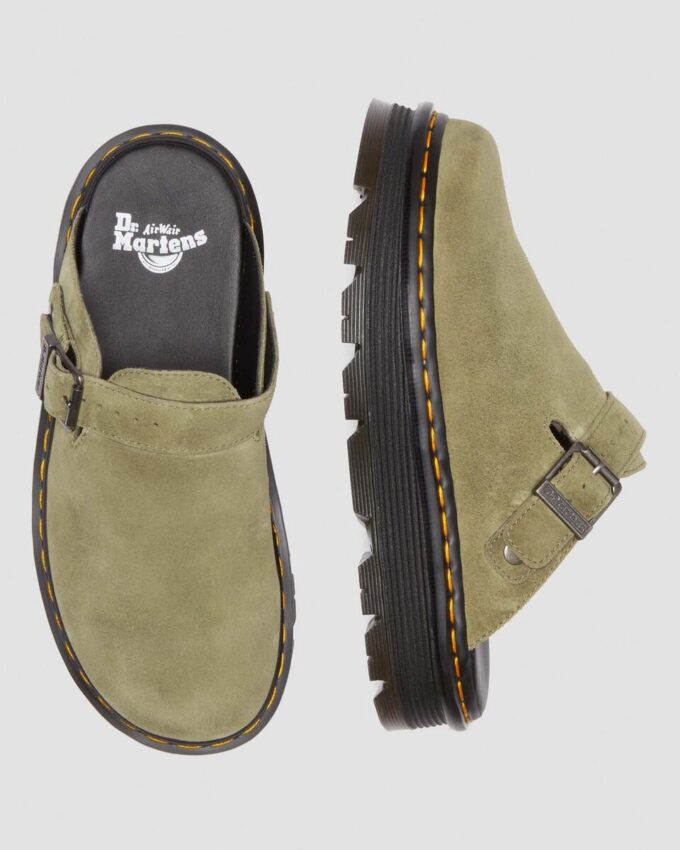 Zebzag Wildleder-Slingback-Platform-Pantoletten