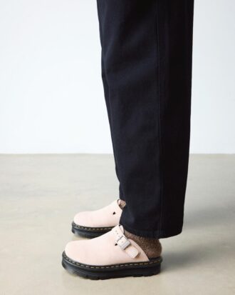 Zebzag Wildleder-Slingback-Platform-Pantoletten
