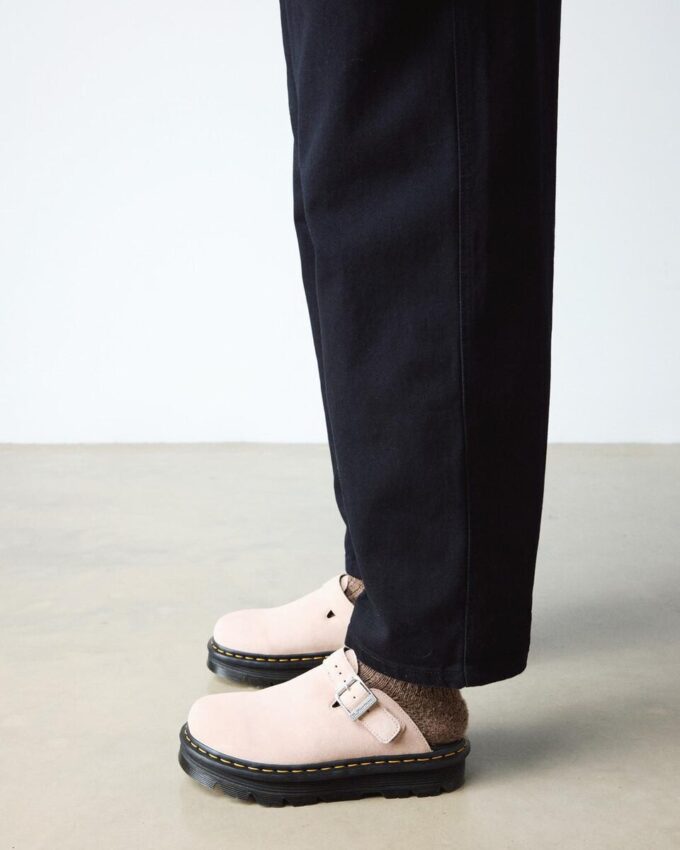 Zebzag Wildleder-Slingback-Platform-Pantoletten