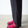 Zebzag Wildleder-Slingback-Platform-Pantoletten
