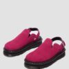 Zebzag Wildleder-Slingback-Platform-Pantoletten