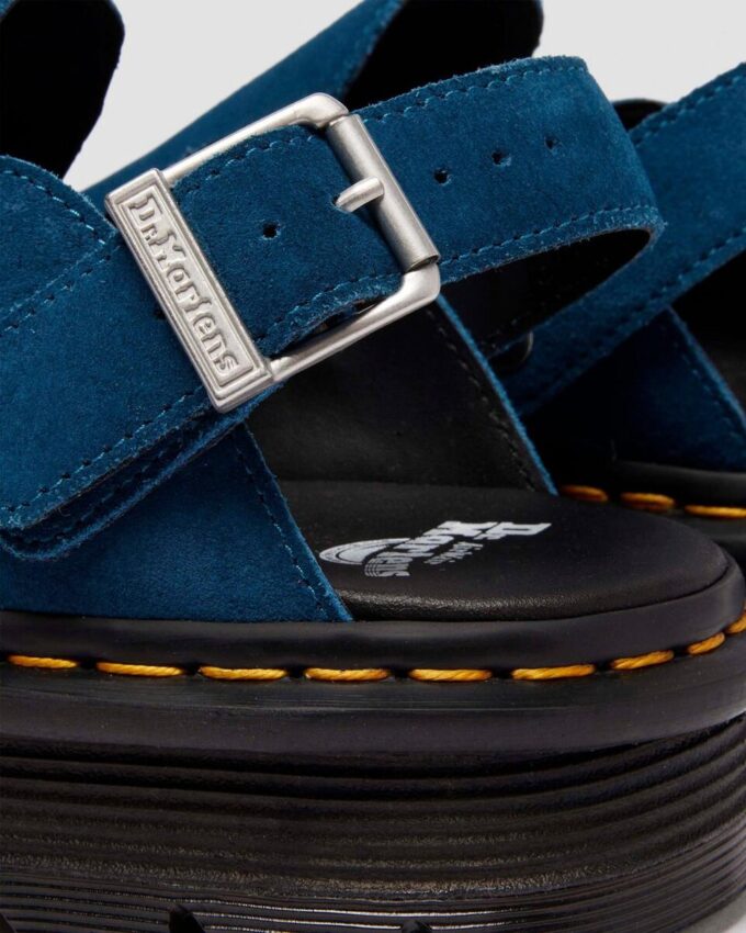 Zebzag Wildleder-Slingback-Platform-Pantoletten