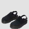 Zebzag Wildleder-Slingback-Platform-Pantoletten