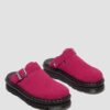 Zebzag Wildleder-Slingback-Platform-Pantoletten