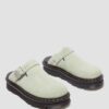 Zebzag Wildleder-Slingback-Platform-Pantoletten