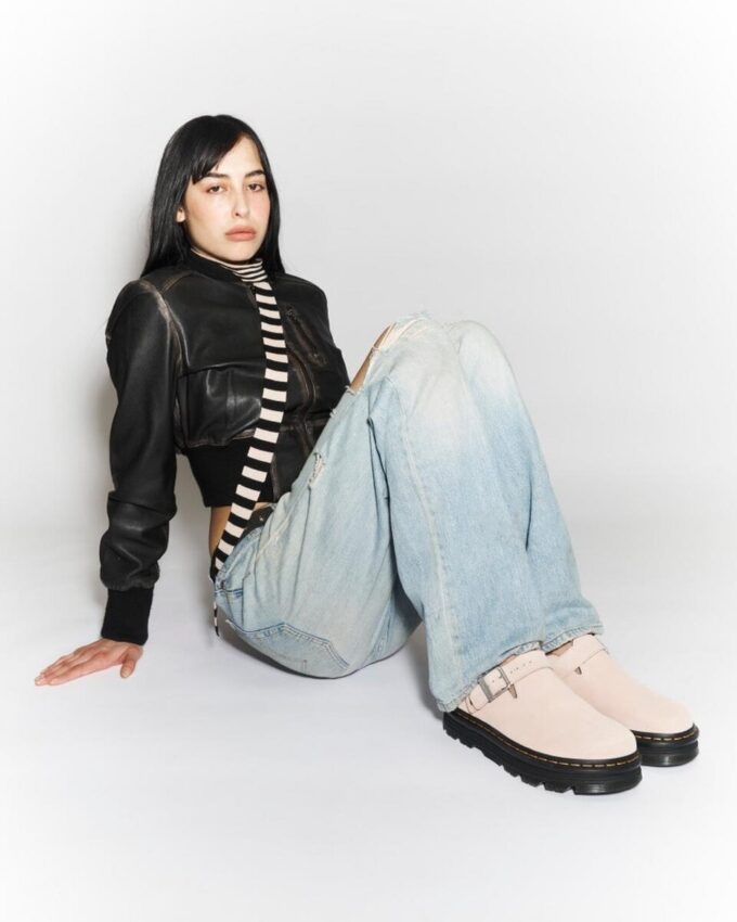 Zebzag Wildleder-Slingback-Platform-Pantoletten