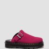 Zebzag Wildleder-Slingback-Platform-Pantoletten