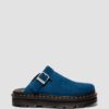 Zebzag Wildleder-Slingback-Platform-Pantoletten