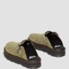 Zebzag Wildleder-Slingback-Platform-Pantoletten