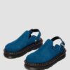 Zebzag Wildleder-Slingback-Platform-Pantoletten