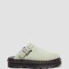 Zebzag Wildleder-Slingback-Platform-Pantoletten