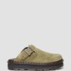 Zebzag Wildleder-Slingback-Platform-Pantoletten