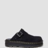 Zebzag Wildleder-Slingback-Platform-Pantoletten