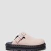 Zebzag Wildleder-Slingback-Platform-Pantoletten