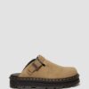 Zebzag Wildleder-Slingback-Platform-Pantoletten